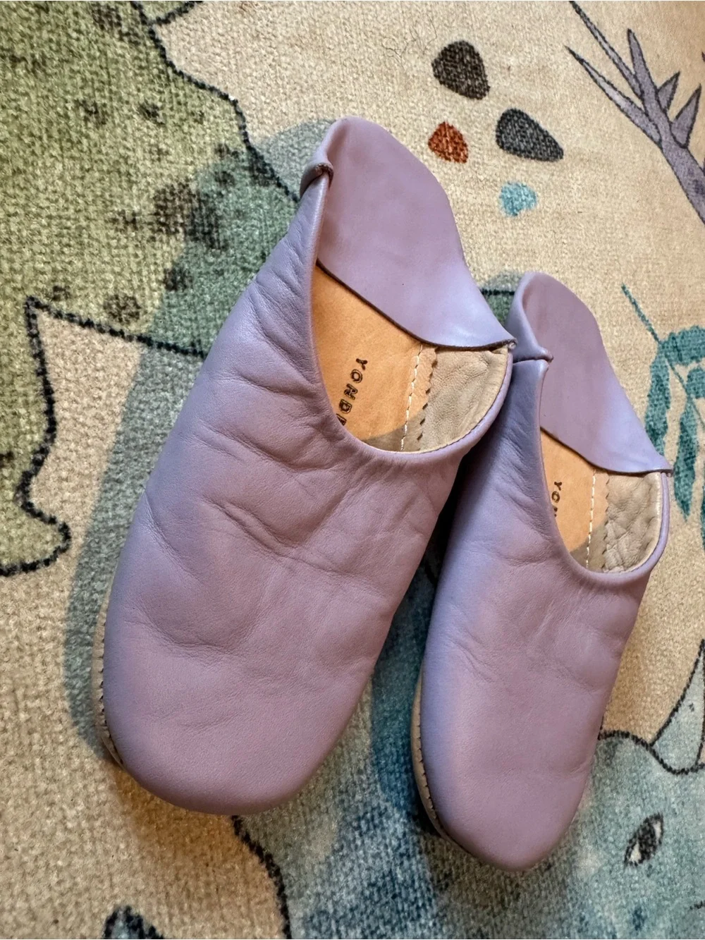 Leather slippers